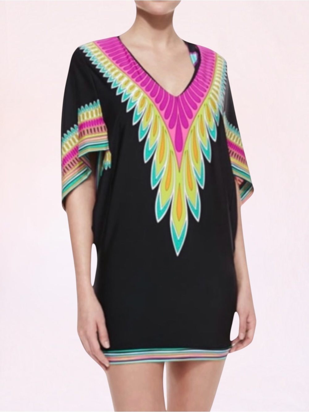 TRINA TURK Plumas Coverup Tunic Size Small Petite